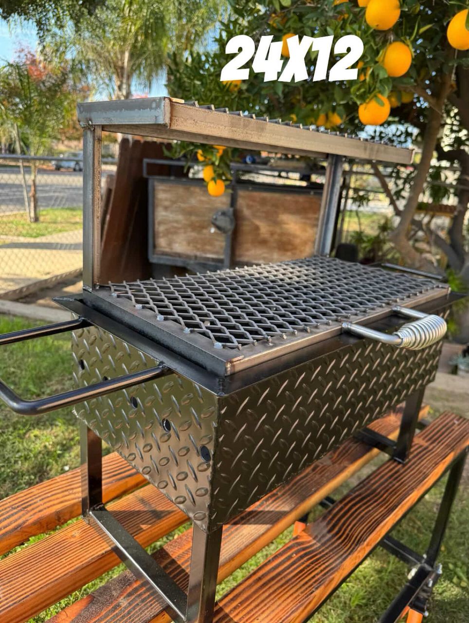 Charcoal BBQ Grill 24x12