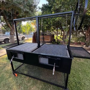 Charcoal BBQ Grill Dual Grate Pit