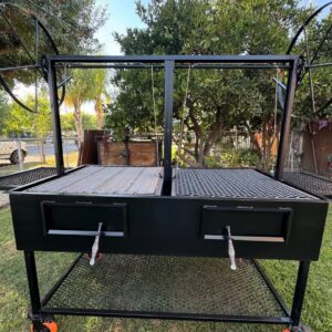 Charcoal BBQ Grill Dual Grate Pit